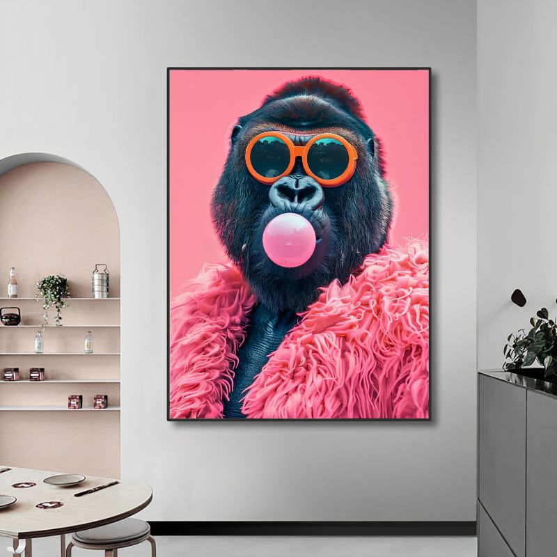 TableauGorillePopArtDecale salle a manger