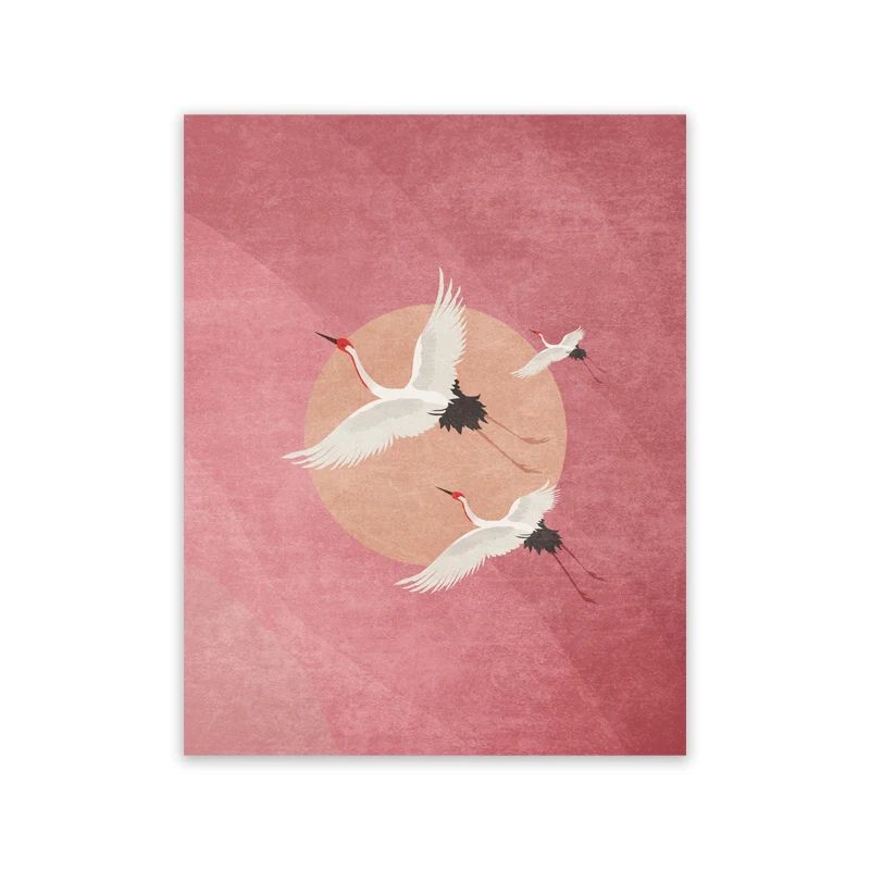 Tableau Grue Japonaise toile 1