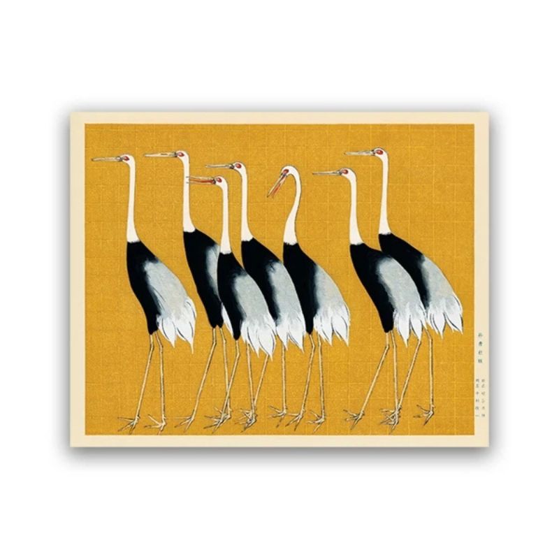 Tableau Grue Japonaise toile 2