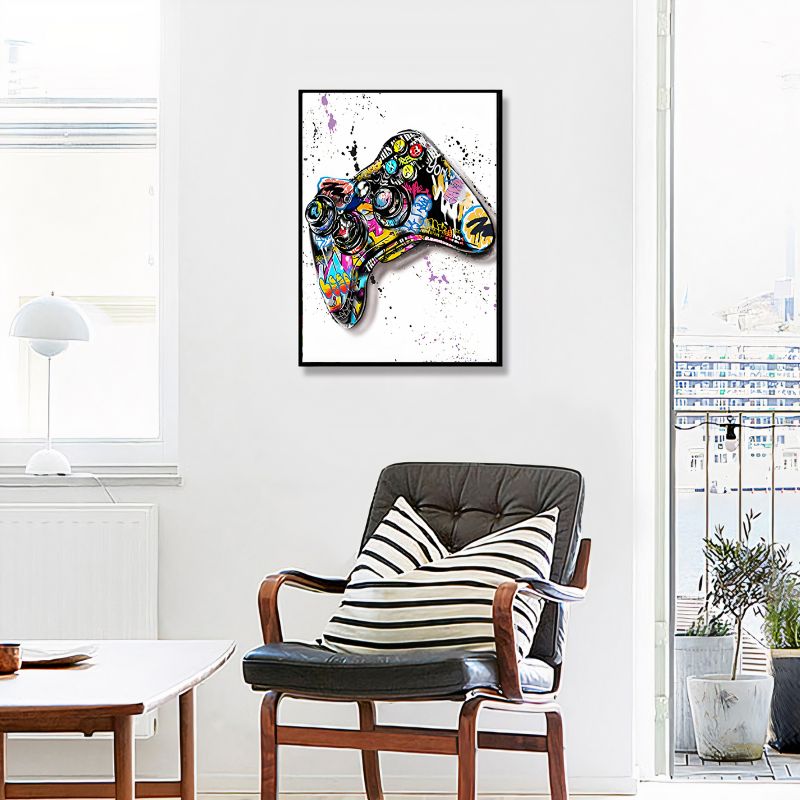 TableauManettedeJeuxVideoStreetArt salon