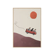 TableauMinimalisteSurrealiste-ChiensenVanRetro toile