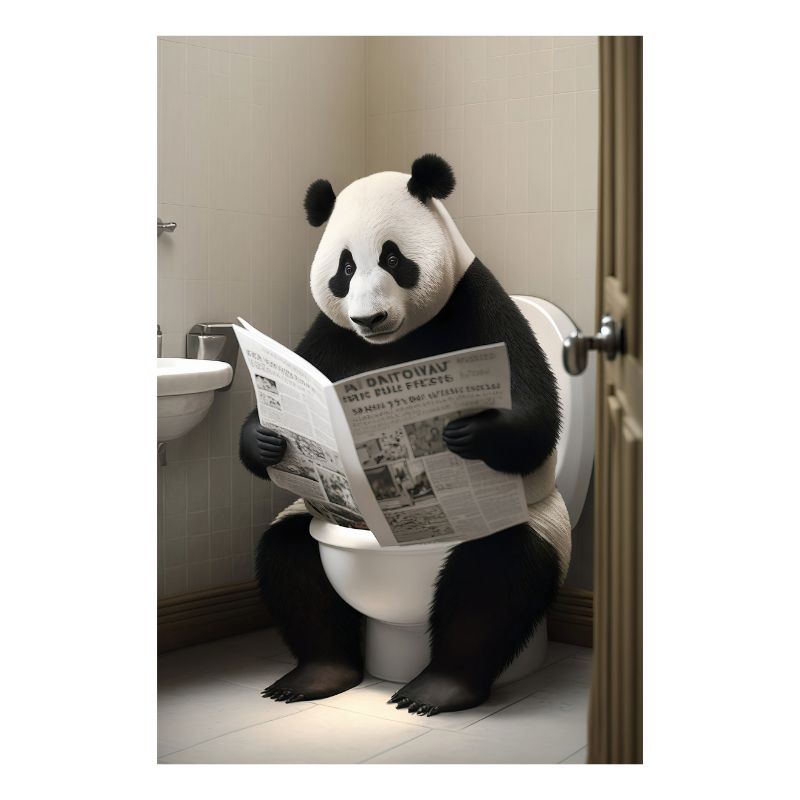 TableauPandaauxToilettes toile