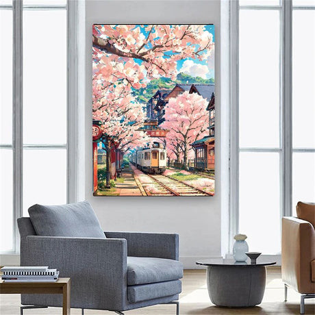 Tableau Paysage Japonais Anime salon