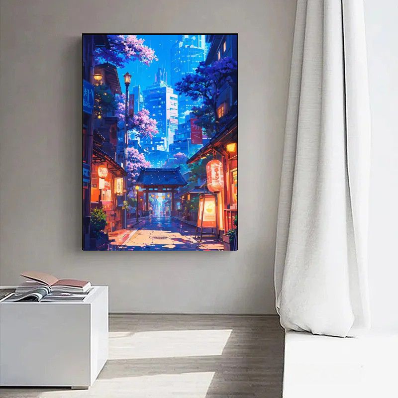 Tableau Paysage Japonais Anime rideau