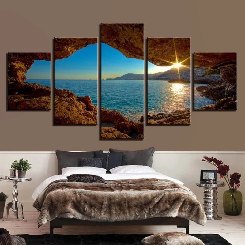 Tableau Paysage Vue Mer et Grotte chambre