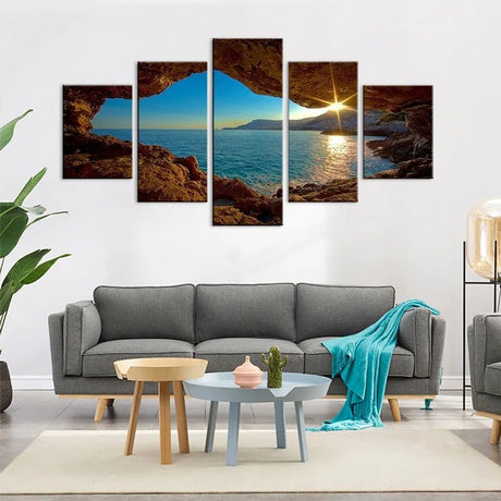 Tableau Paysage Vue Mer et Grotte salon