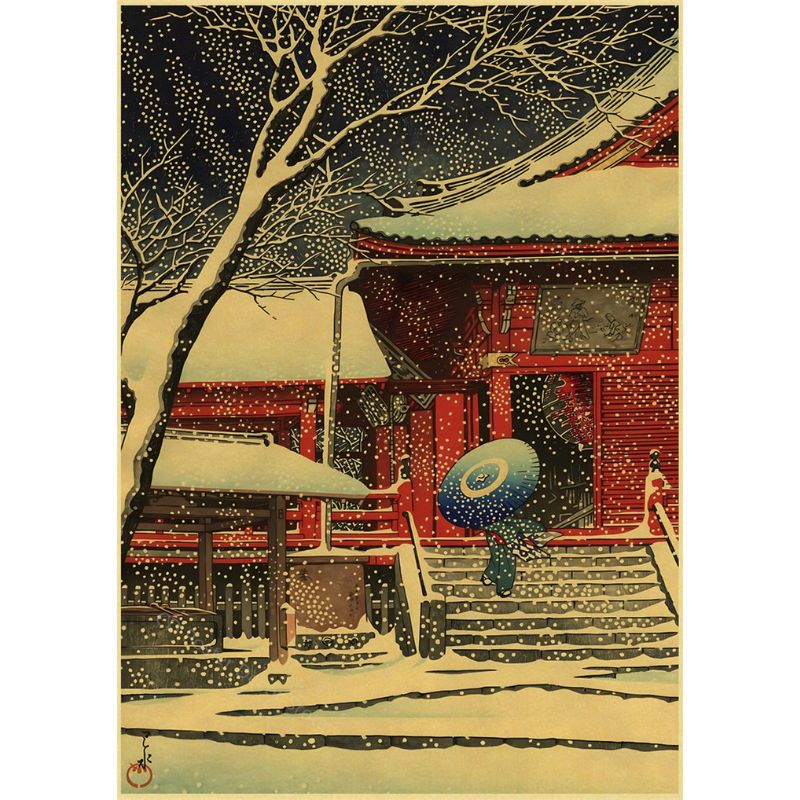 Tableau Paysages Japonais Rétro toile 3