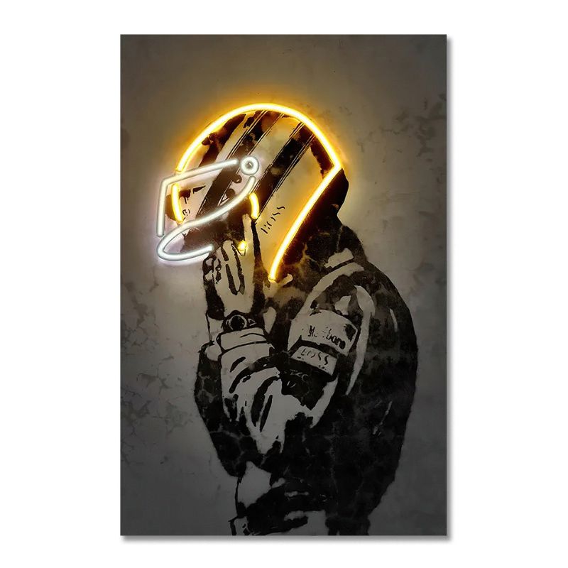 TableauPiloteCasqueNeon toile 4