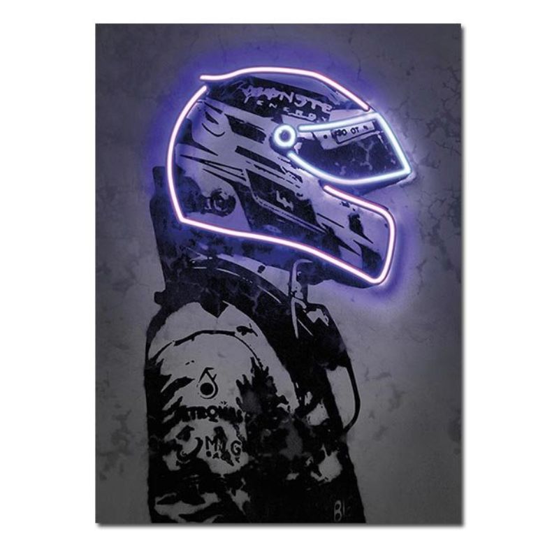 TableauPiloteCasqueNeon toile 1