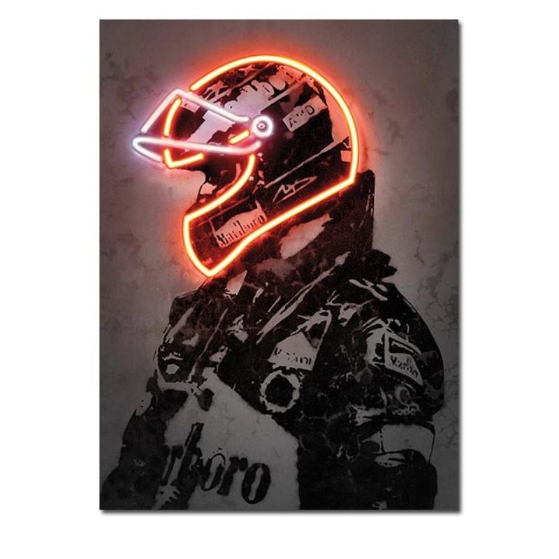 TableauPiloteCasqueNeon toile 2