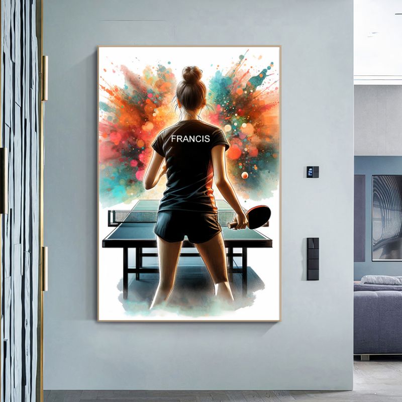 TableauPingPongFemininStreetArt mural
