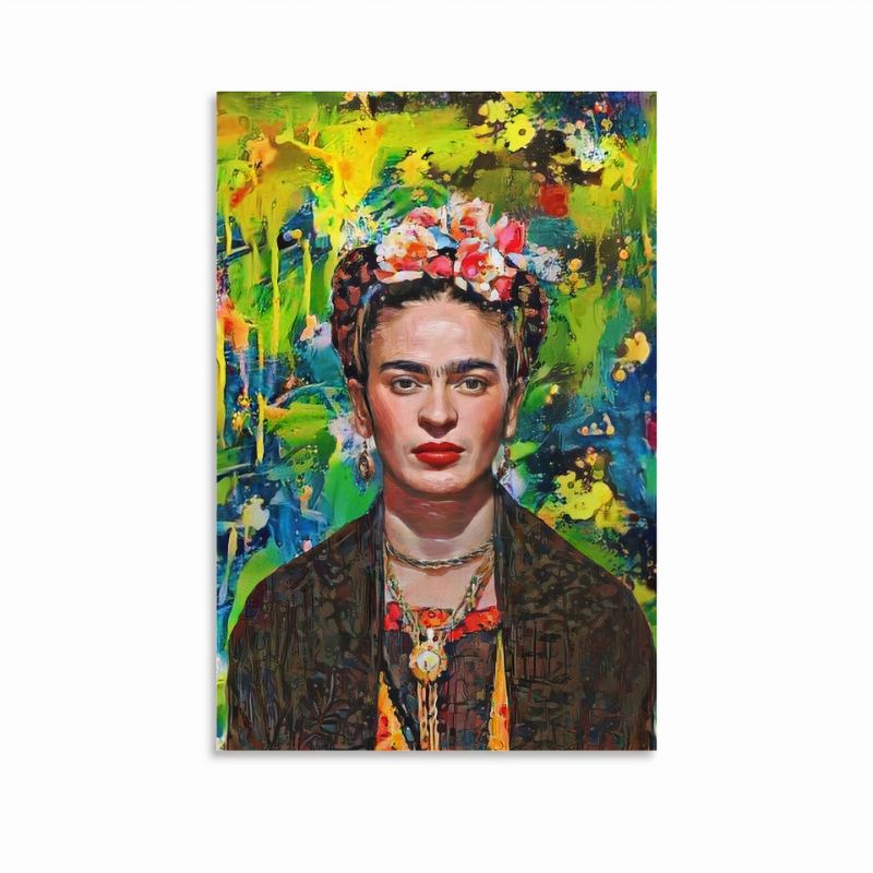 TableauPortraitModerneColoredeFridaKahlo toile