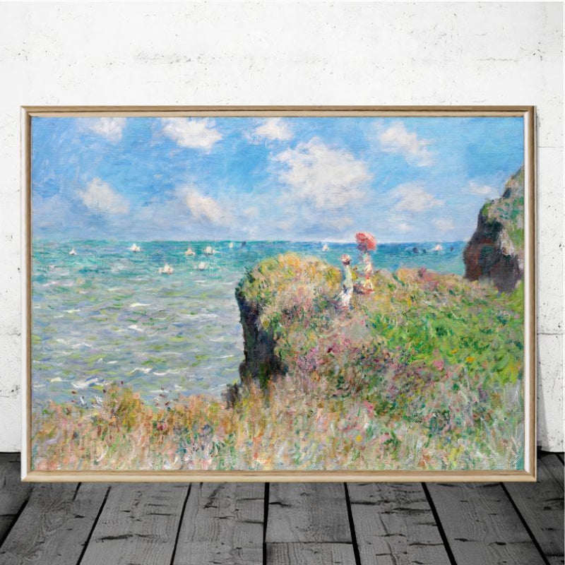 TableauPromenadesurlaFalaise_Pourville-ClaudeMonet pose