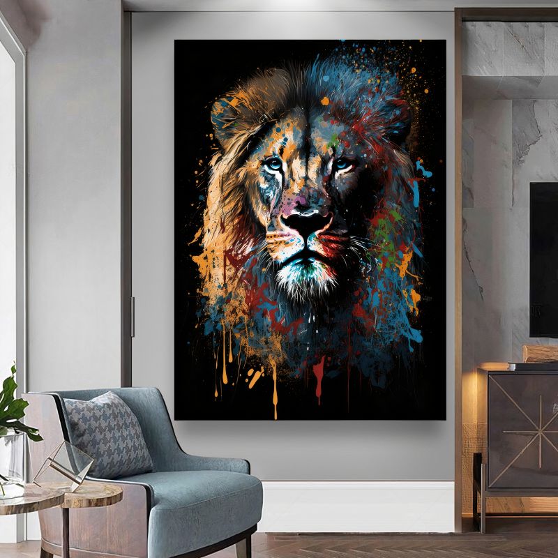 TableauReproductionPeintureAquarelleLion salon