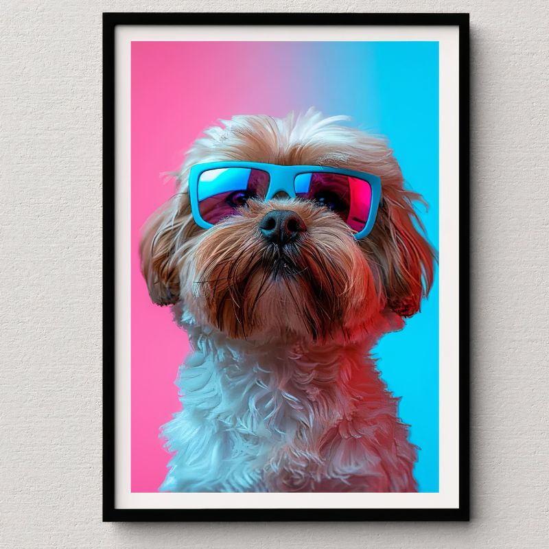 TableauShihTzuPopArtDecale mural