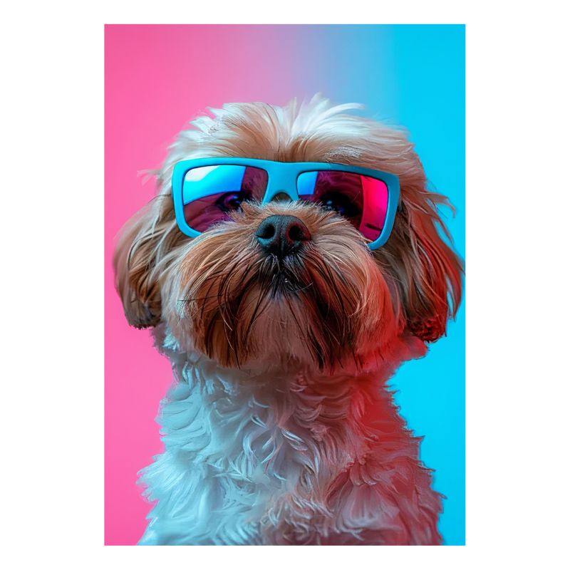 TableauShihTzuPopArtDecale toile