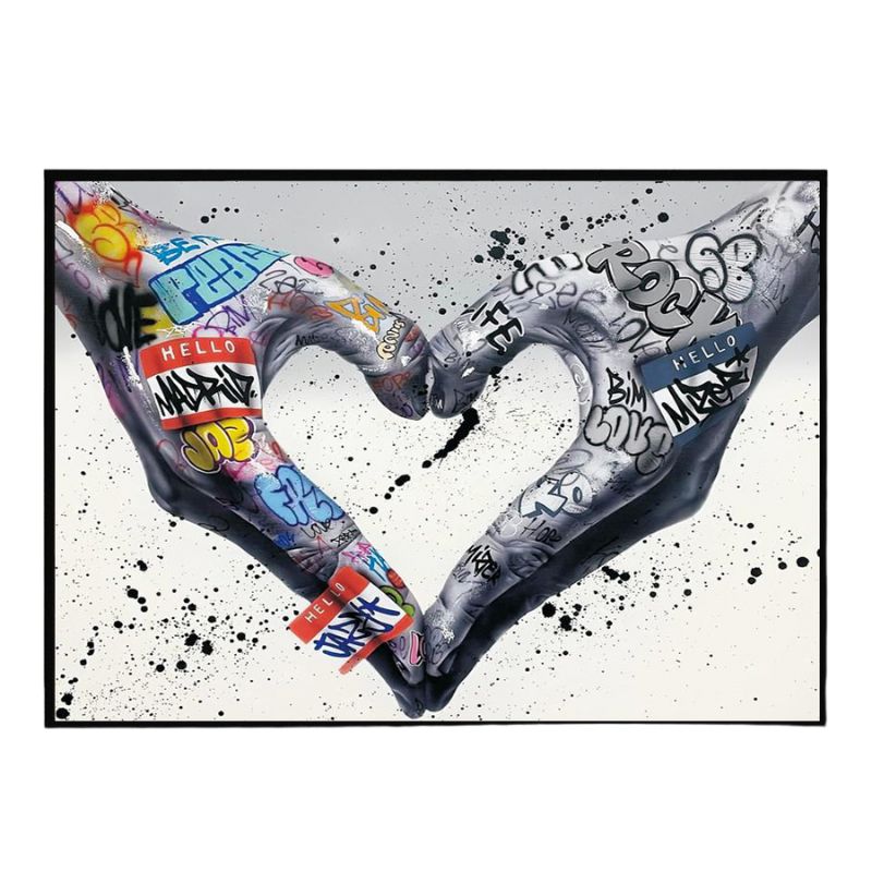 TableauStreetArtCoeur toile