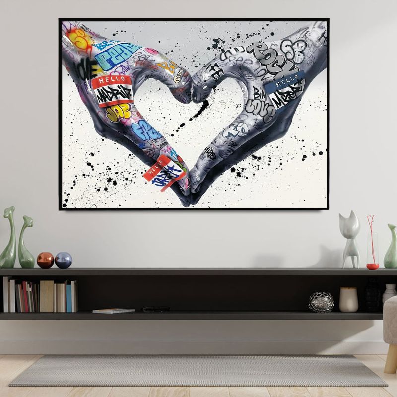 TableauStreetArtCoeur salon