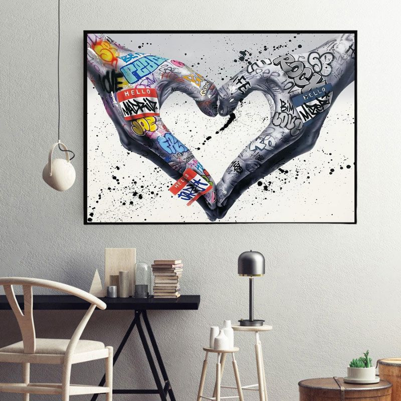 TableauStreetArtCoeur bureau