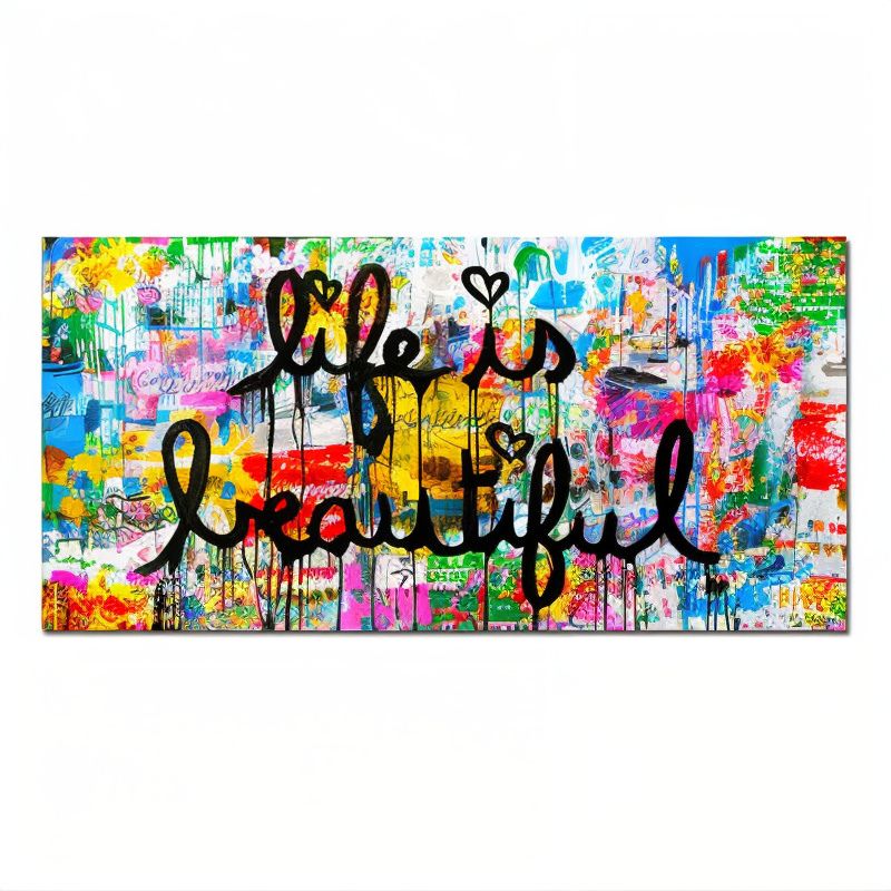 TableauStreetArtLifeisBeautiful toile