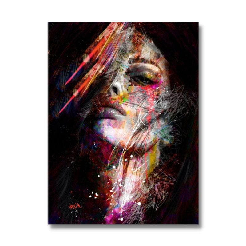 Tableau Street Art Visage toile