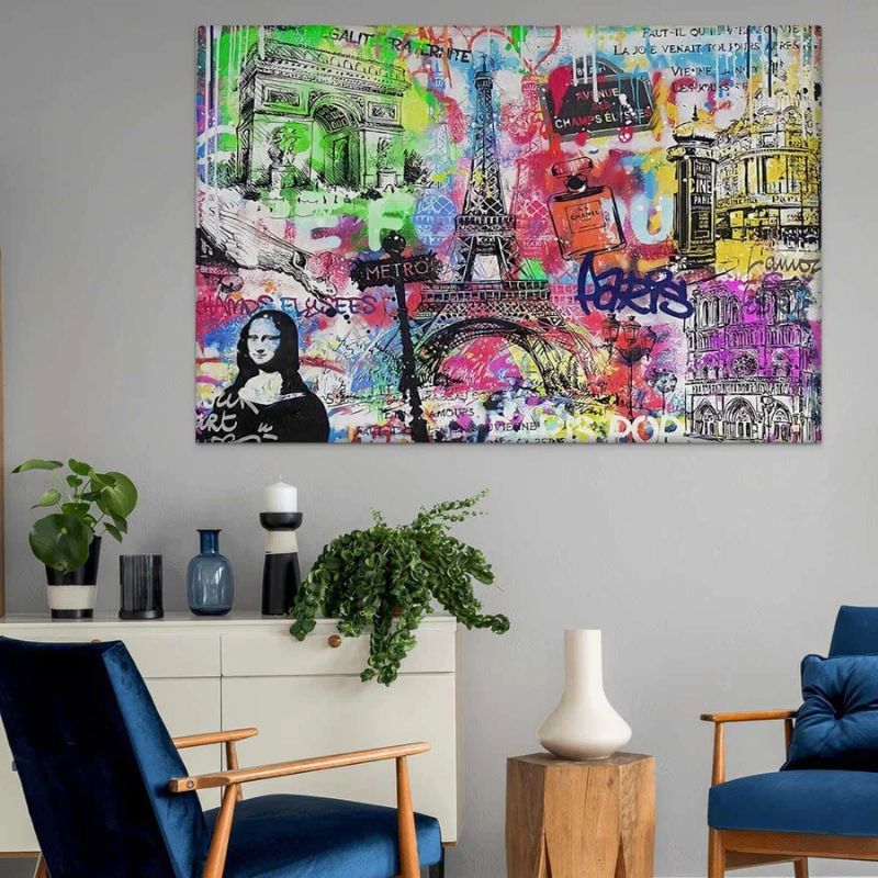 Tableau Street Art Paris cadre