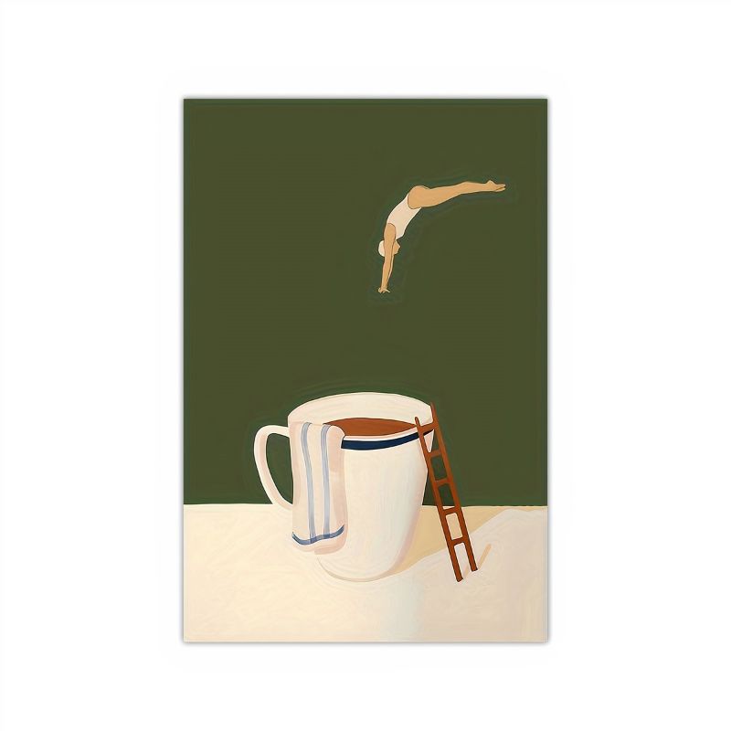 TableauSurrealisteMinimalistePlongeondansleCafe toile