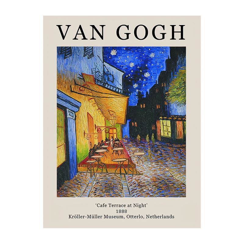 TableauTerrasseduCafeleSoir-VanGogh toile