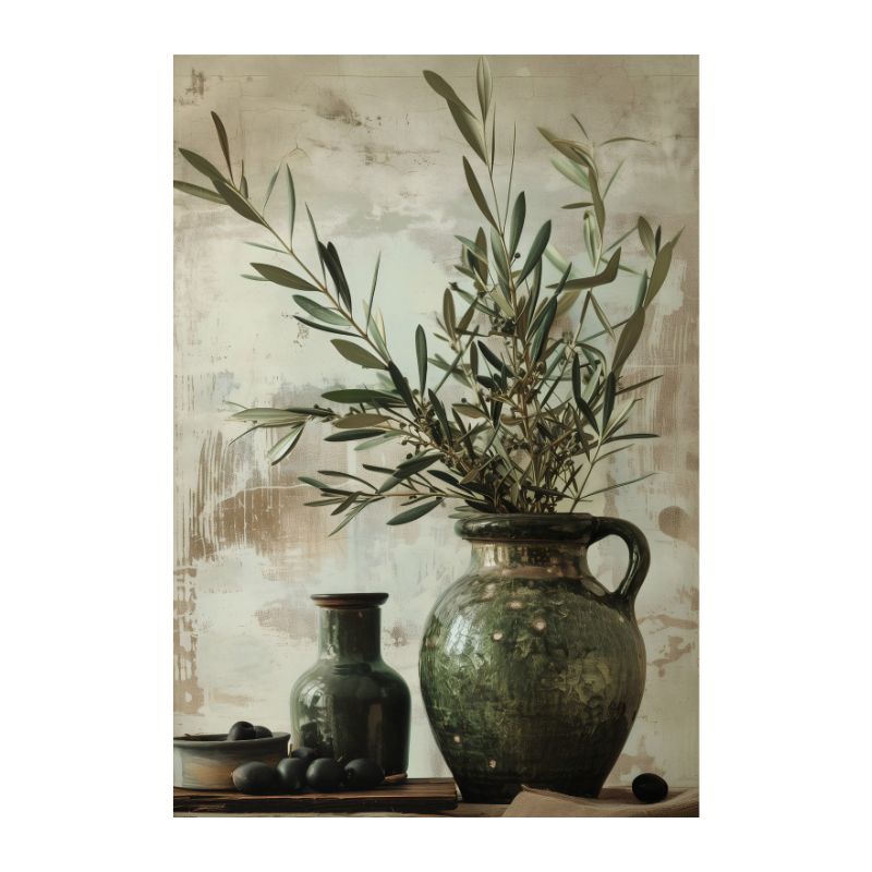 TableauVaseetOlivierMediterraneen toile 2