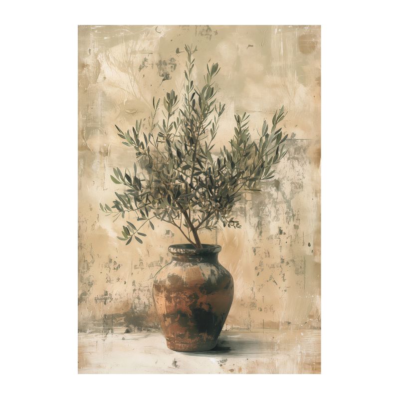 TableauVaseetOlivierMediterraneen toile 1