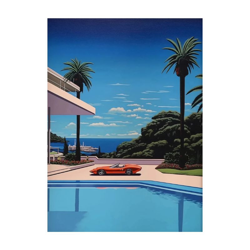 TableauVillaPiscineStyleJaponais toile 2