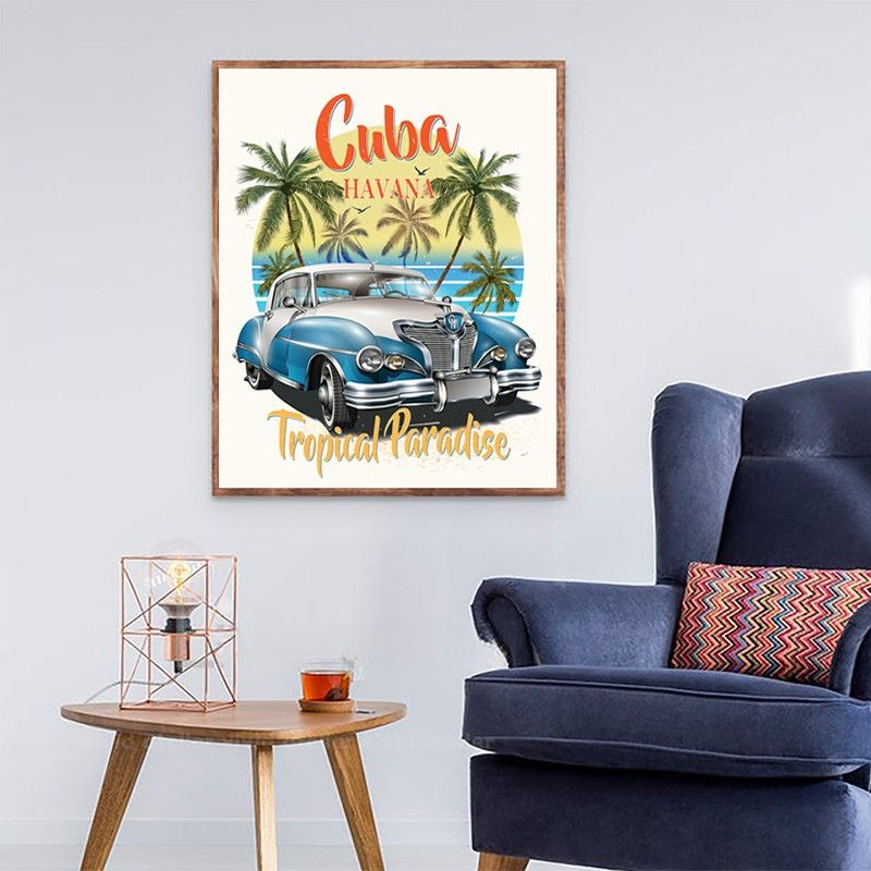 TableauVoituredeCuba mural