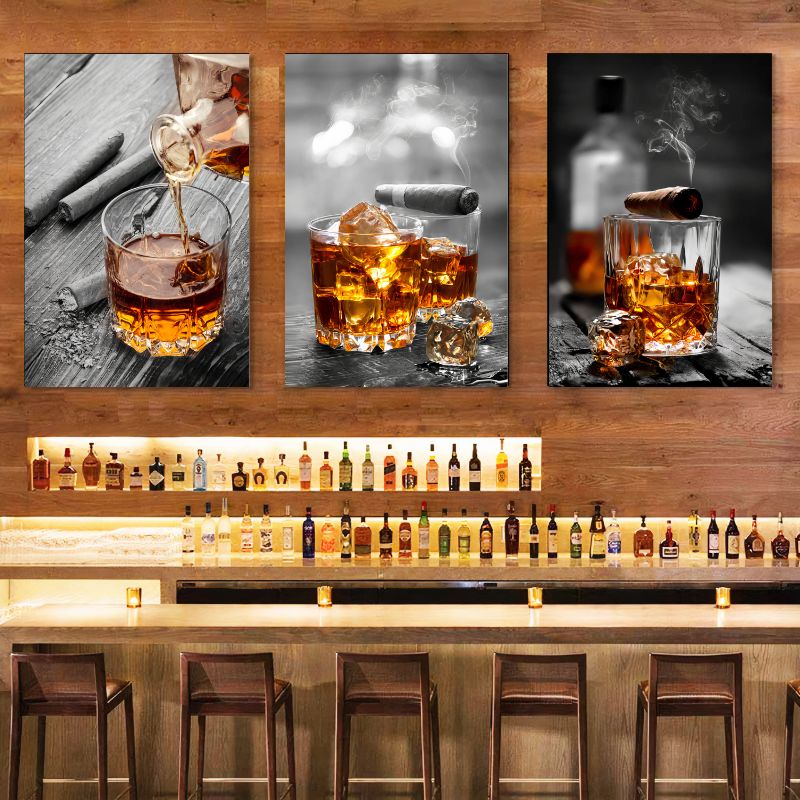 TableauWhiskyetCigare mur bois