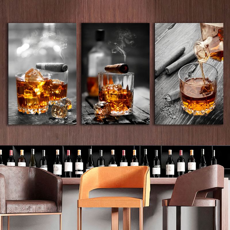 TableauWhiskyetCigare mural