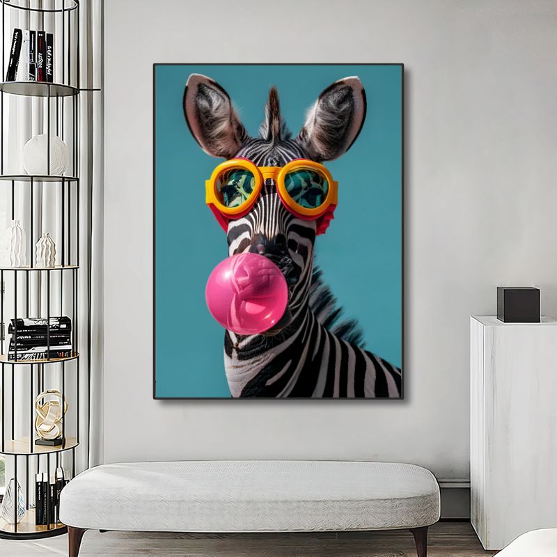 TableauZebrePopArtDecale salon