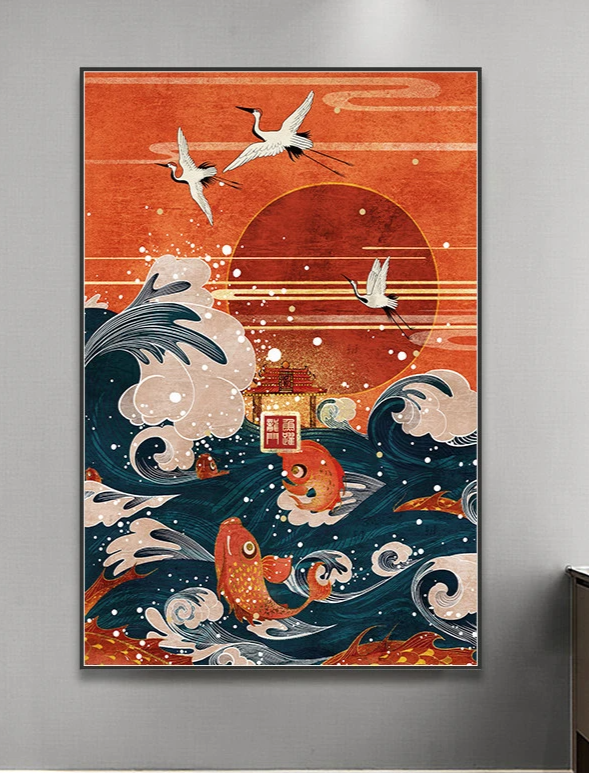 Tableau japonais contemporain deco murale
