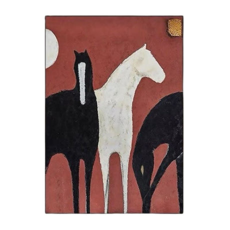 Tableauchevalabstrait toile