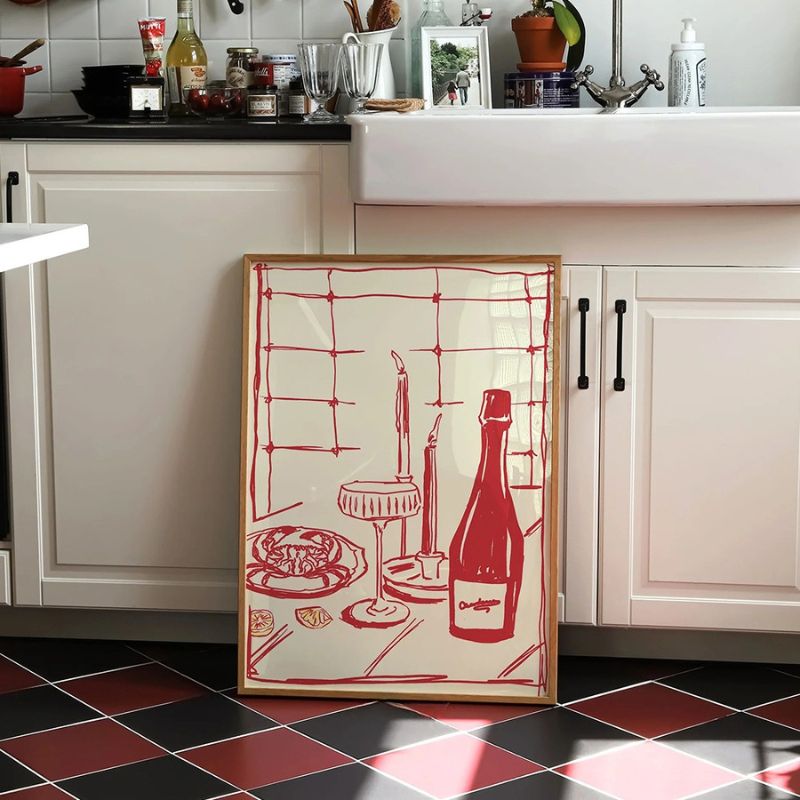 Tableaudinerromantiquerouge cuisine