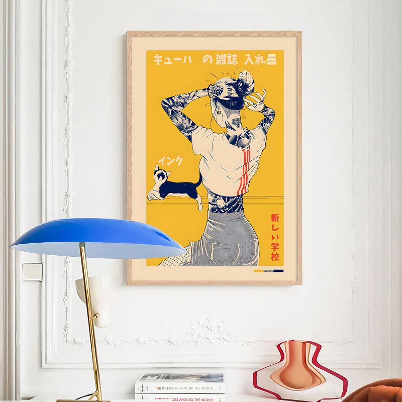 Tableaufemmejaponaisetatoueestylemangapop salon