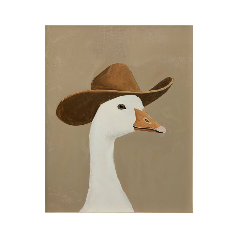 Tableaul_OieauChapeaudeCowboy toile