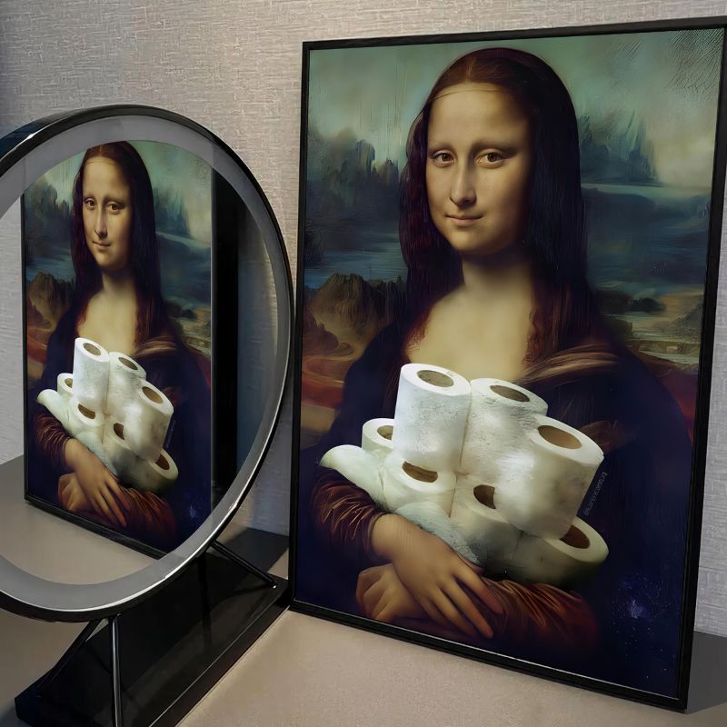 TableaulaJocondePapierToilette profil