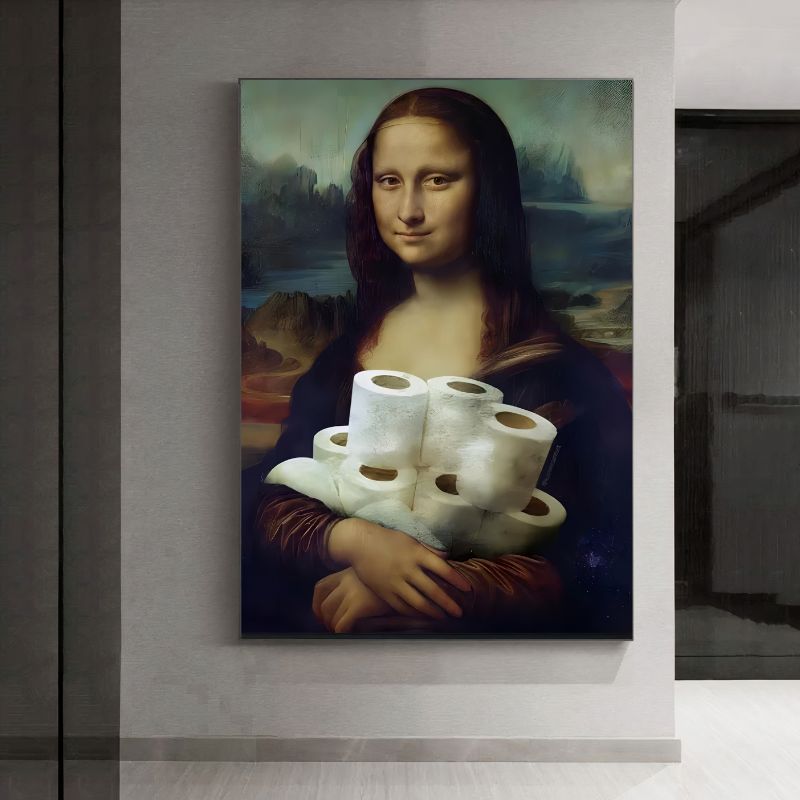 TableaulaJocondePapierToilette couloir