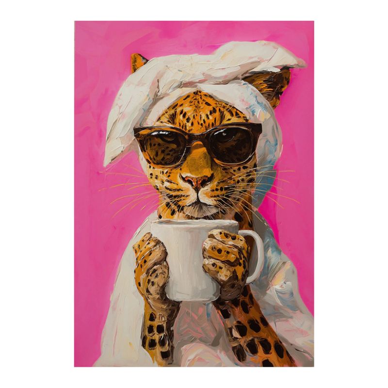 Tableauleopardpopartdecale toile