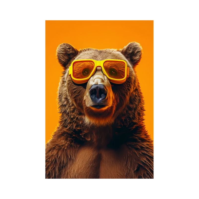 Tableauourspopartdecale toile