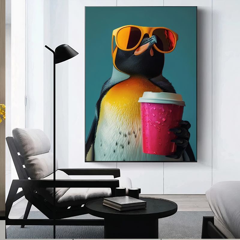 Tableaupingouinpopart salon