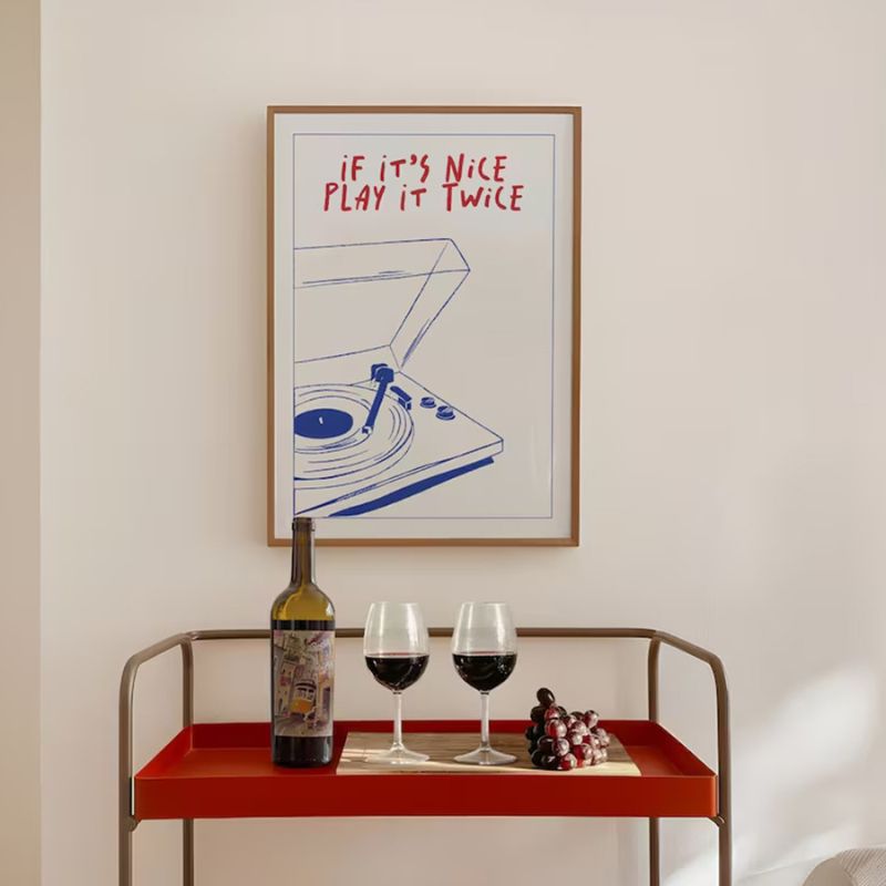 Tableauplatinevinyleminimaliste mural