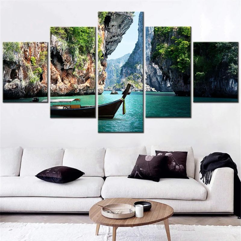 Tableau railay thailande mural