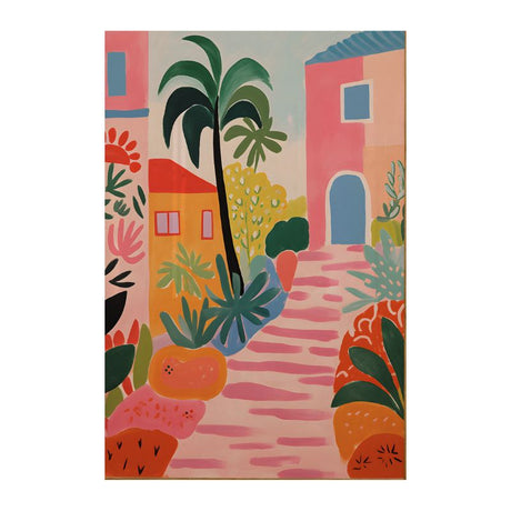 Tableauvillagecolore toile