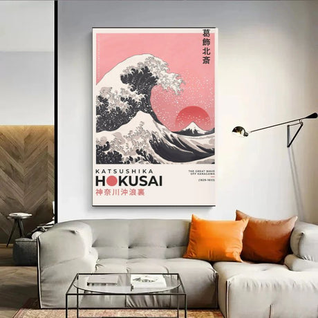 Tableaux Reproductions Modernes Katsushika Hokusai salon