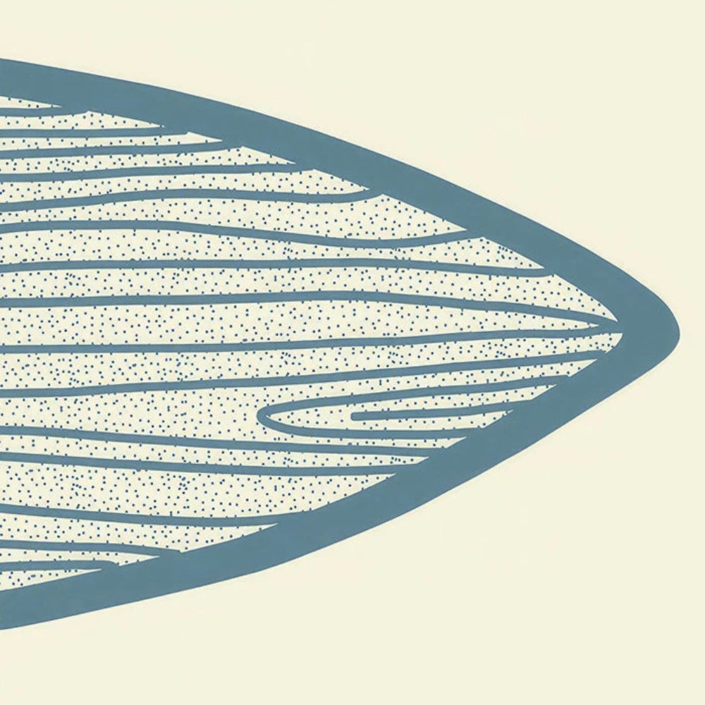 Triptyque planche de surf en bois bleu deco murale